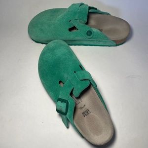 Boston Suede Leather Bold Green